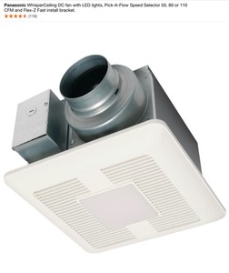 lot 42 image: Panasonic Whisper Bathroom Ceiling Ventilation Fans. Various Kinds See Pictures
