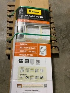 lot 65 image: Clopay Classic Collection 8 ft. x 7 ft. 6.5 R-Value Insulated White Garage Door. See Pictures