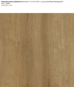 lot 66 image: Pallet of Home Decorators Collection Luxury Vinyl Plank Flooring. Two Different Colors. See Pictures
