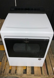 lot 67 image: Whirlpool 7.4 cu. ft. White Front Load Gas Dryer with AccuDry System. See Pictures