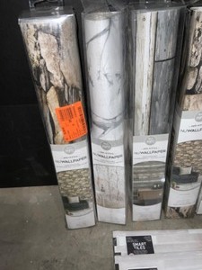 lot 34 image: NuWallpaper, Roommates, Paintable Solutions & More Peel and Stick Decor & Wallpaper. See Pictures