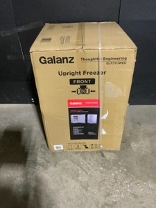 lot 61 image: Galanz 3.1 cu. ft. Manual Defrost Residential Mini Compact Upright Freezer in White ENERGY STAR. See Pictures