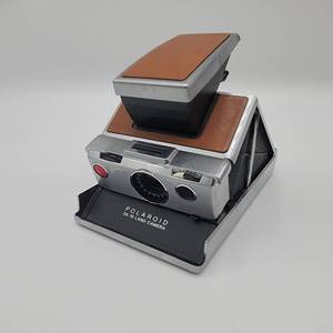 Original Vintage Manual Focus Polaroid SX70 Instant Camera (Silver-Brown) Works