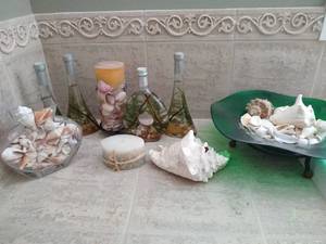 lot 14 image: Decorative Seashells and Ocean Bath Oils