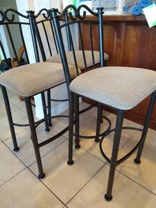 lot 44 image: Three High Bar Stools