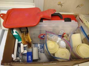lot 87 image: Box of First Aid Supplies