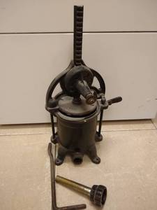 lot 53 image: Vintage Enterprise Sausage Stuffer, Lard, Wine & Fruit Press