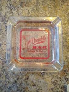 lot 199 image: McDonalds Bar Walhala, ND Ashtray