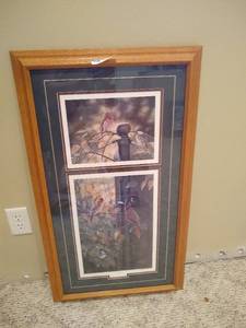 lot 9 image: Signed Rick Kelley The Gathering Framed Art