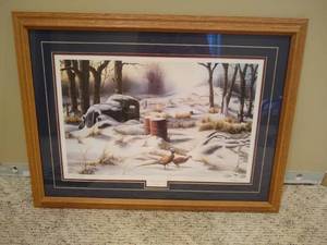lot 90 image: Signed and Numbered Jim Hansel Winter Retreat