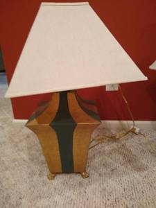 lot 173 image: Set of Green & Gold Lamps