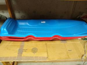 lot 77 image: Three Plastic Sleds