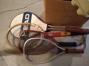 lot 263 image: Box of Golf Balls, Tees & Rackets