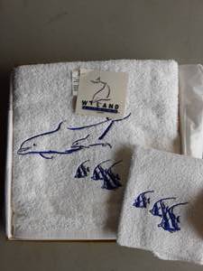 Embroidered Bath Towel & Wash Cloth