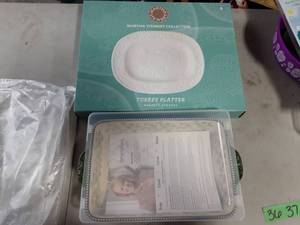 Temptations Casserole With Lid & Martha Stewart Platter