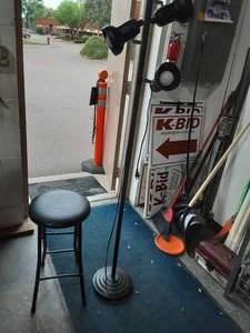 Floor Lamp & Folding Stool