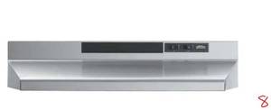 BROAN-NUTONE F40000 24 in. 230 Max Blower CFM Convertible Under-Cabinet Range Hood with Light in Stainless Steel