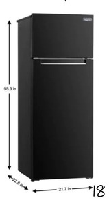 MAGIC CHEF 7.4 cu. ft. 2 Door Mini Fridge in Black