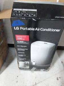 LG 6,000 BTU (DOE) 115-Volt Portable Air Conditioner with Dehumidifier Function and LCD Remote in White