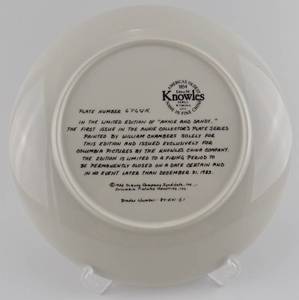 Vintage 1982 Bradford Exchange  Knowles China Co. Annie And Sandy From Anne Collectors Plate Series
