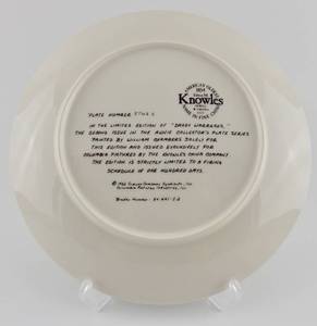 Vintage 1982 Bradford Exchange  Knowles China Co. Daddy Warbucks From Anne Collectors Plate Series