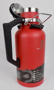 (New) Uline Drinktanks 64 oz Vacuum Insulated Growler Durable Leakproof Crimson Red