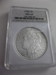 lot 12 image: 1886 Morgan Silver Dollar