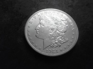 lot 44 image: 1921 D Morgan Silver Dollar