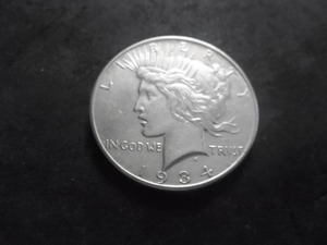 lot 65 image: 1934 D Silver Peace Dollar