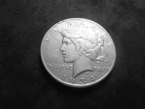 lot 66 image: 1934 S Silver Peace Dollar