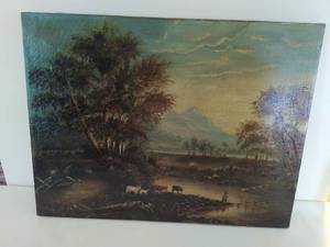 lot 17 image: Antique Original Oil Painting