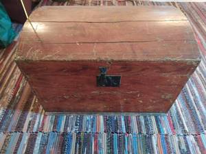 lot 297 image: Antique Wood Chest