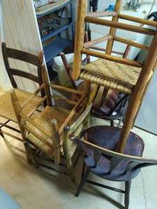 lot 447 image: Collection Of Old Misc. Chairs