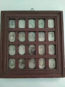 lot 65 image: Antique Frame with 20 Photos