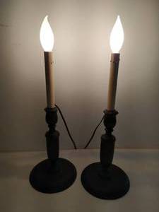 lot 28 image: Pair of Vintage Candlestick Lamps