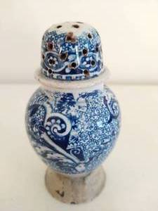 lot 40 image: Blue and White Makedo Pepper Shaker