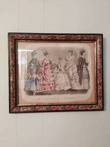 lot 320 image: Antique Fashion Print