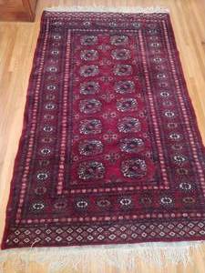 lot 346 image: Old 100% Wool Pakistan Hand Woven Rug