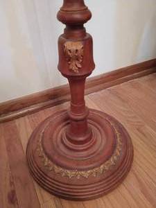 lot 384 image: Wood Lamp around metal Base