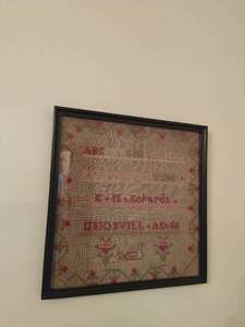 lot 131 image: Framed Needle-point Sampler