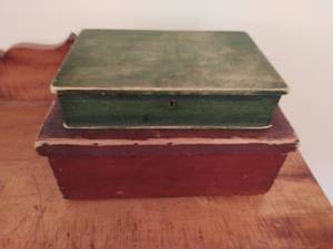 lot 150 image: Two Vintage Wood Boxes