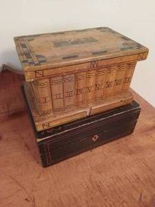 lot 151 image: Two Vintage Wood Boxes