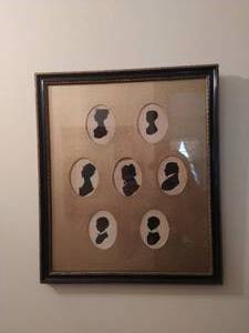 lot 163 image: Framed Silhouette Art