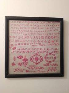 lot 165 image: Framed Needle-point Sampler