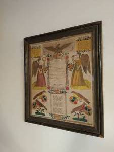 lot 189 image: Antique Marriage Certificate