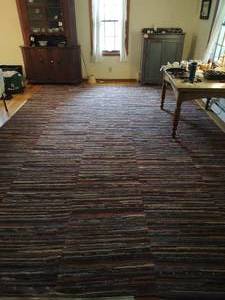 lot 6 image: Large Antique American Rag Area Rug