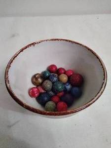 lot 277 image: Bowl of Antique Marbles