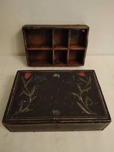 lot 282 image: Two Antique Wooden Boxes