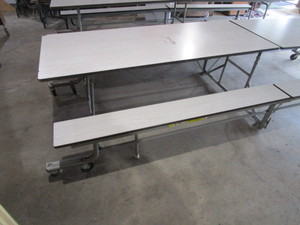 (2) Fold Up Lunch RoomBreak Room Tables 12x51x29