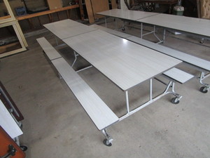(2) Fold Up Lunch RoomBreak Room Tables 12x51x29